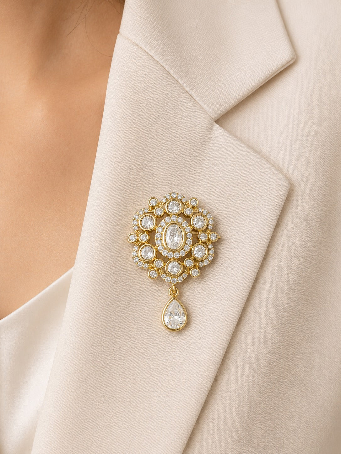 Golden Crest Brooch