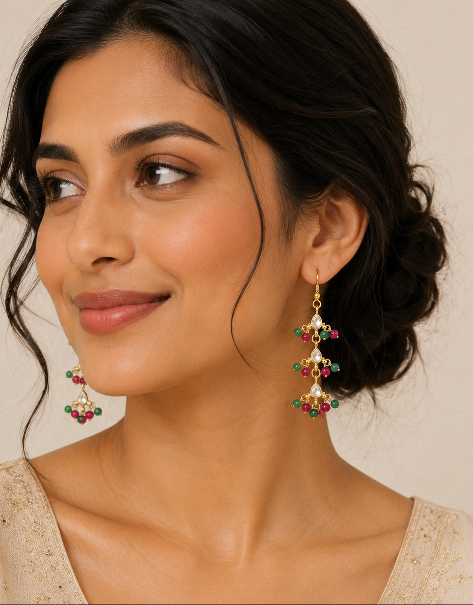 Giya Earrings - Multicolor - QUEENS JEWELS 