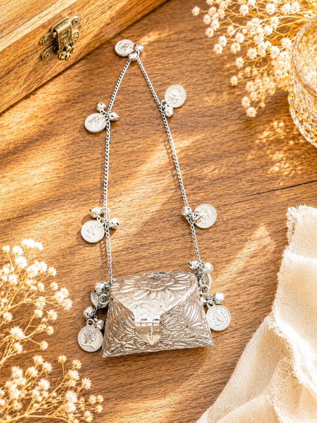 Mini Metallic Coin Purse- Silver