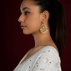 Arya Jadau Chaandbali - QUEENS JEWELS