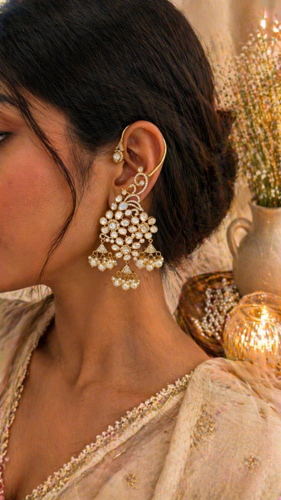 Gulnaar Ear Cuff - QUEENS JEWELS 