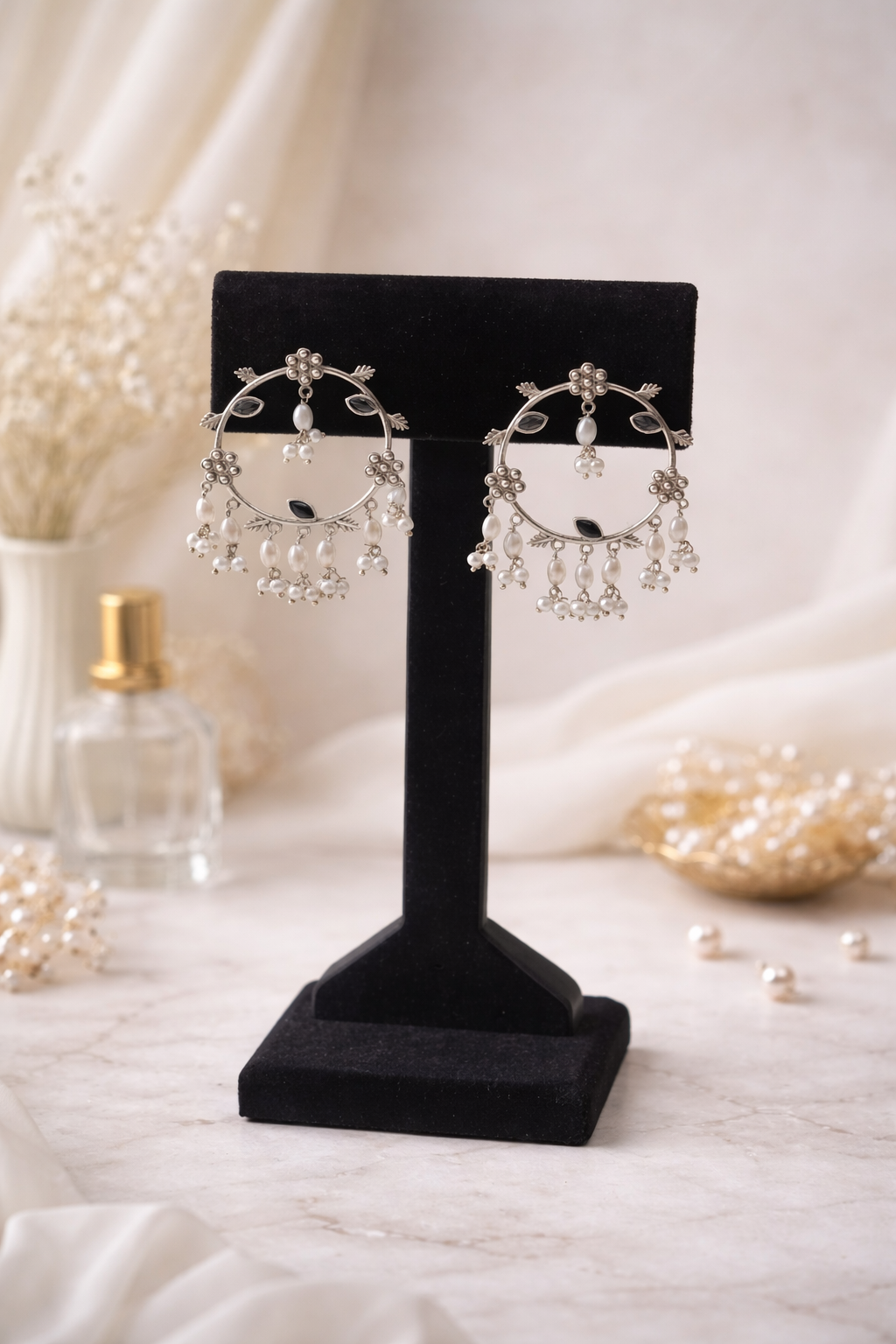 Noor Chandbali Earrings - QUEENS JEWELS 