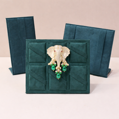 Royal Men's Emerald Ganpati Brooch - QUEENS JEWELS 