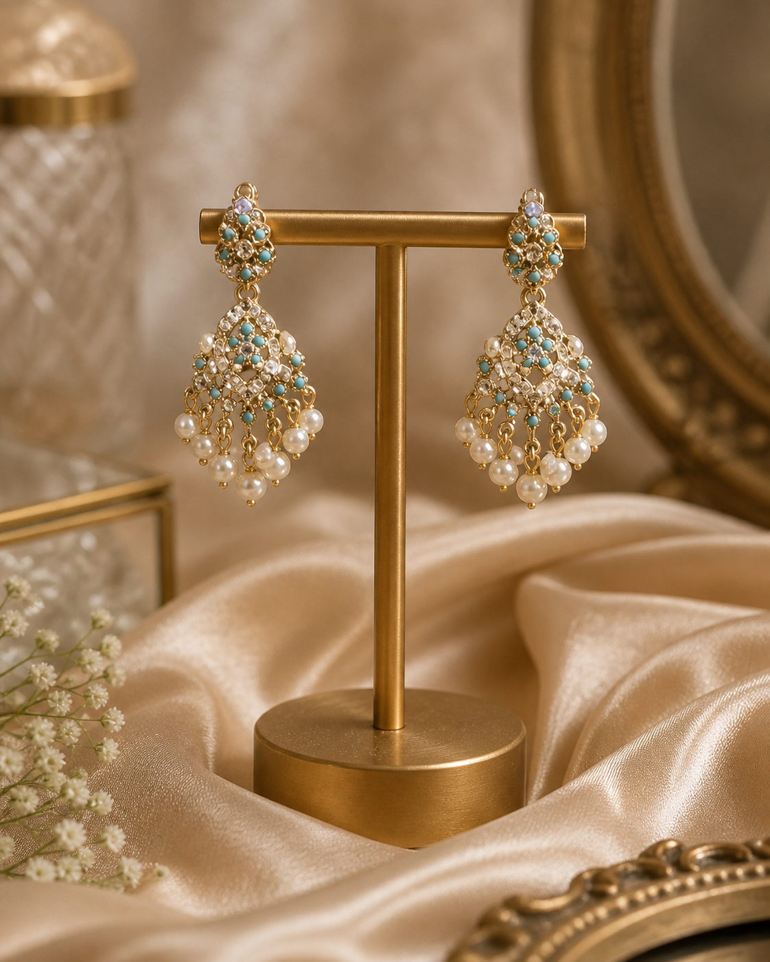 Anya Jadau Earrings - QUEENS JEWELS 