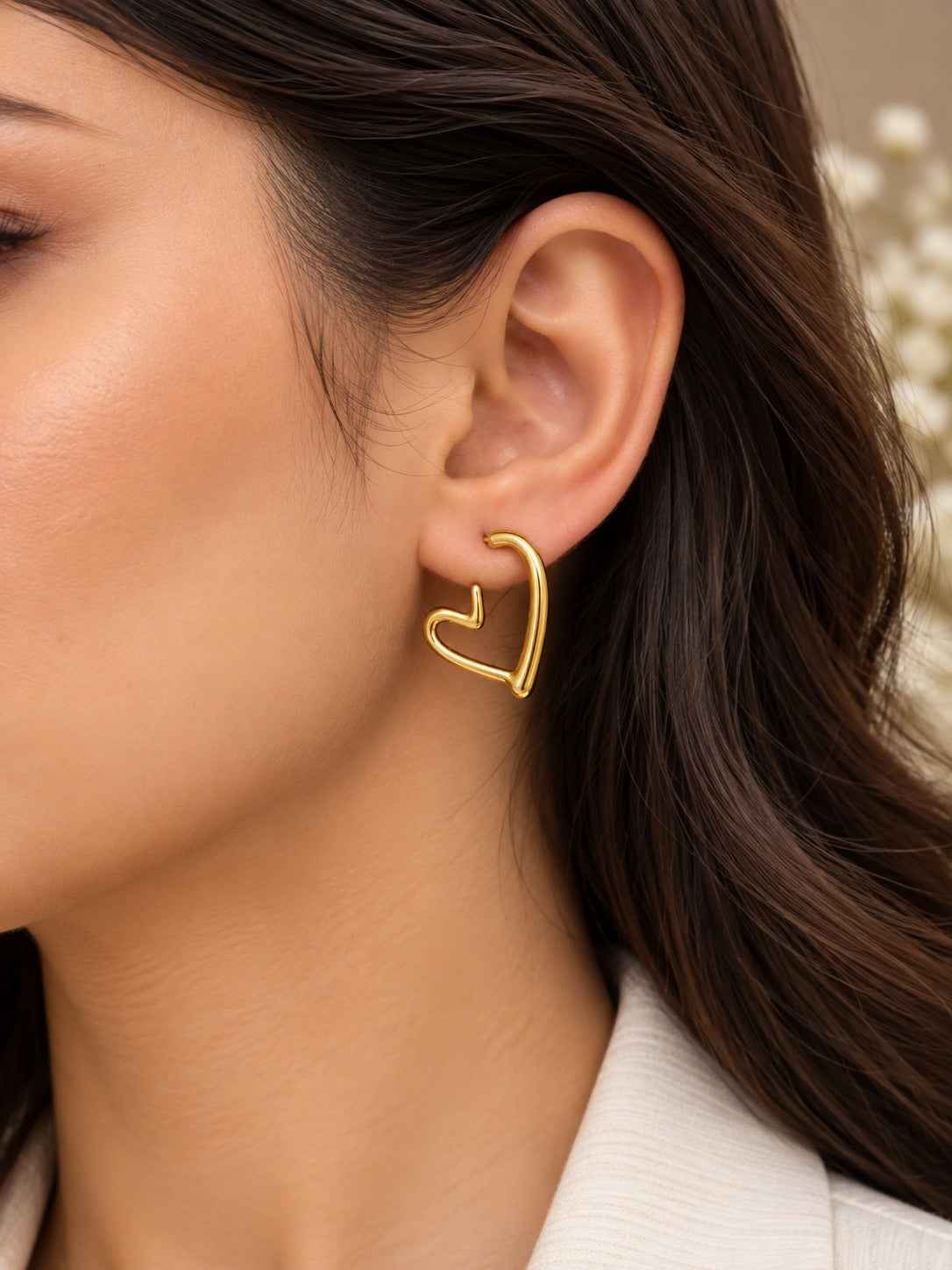 Cupid Gold Plated Hoops