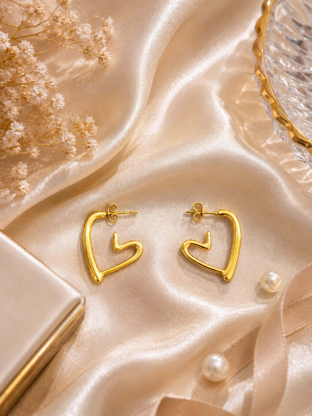 Cupid Gold Plated Hoops