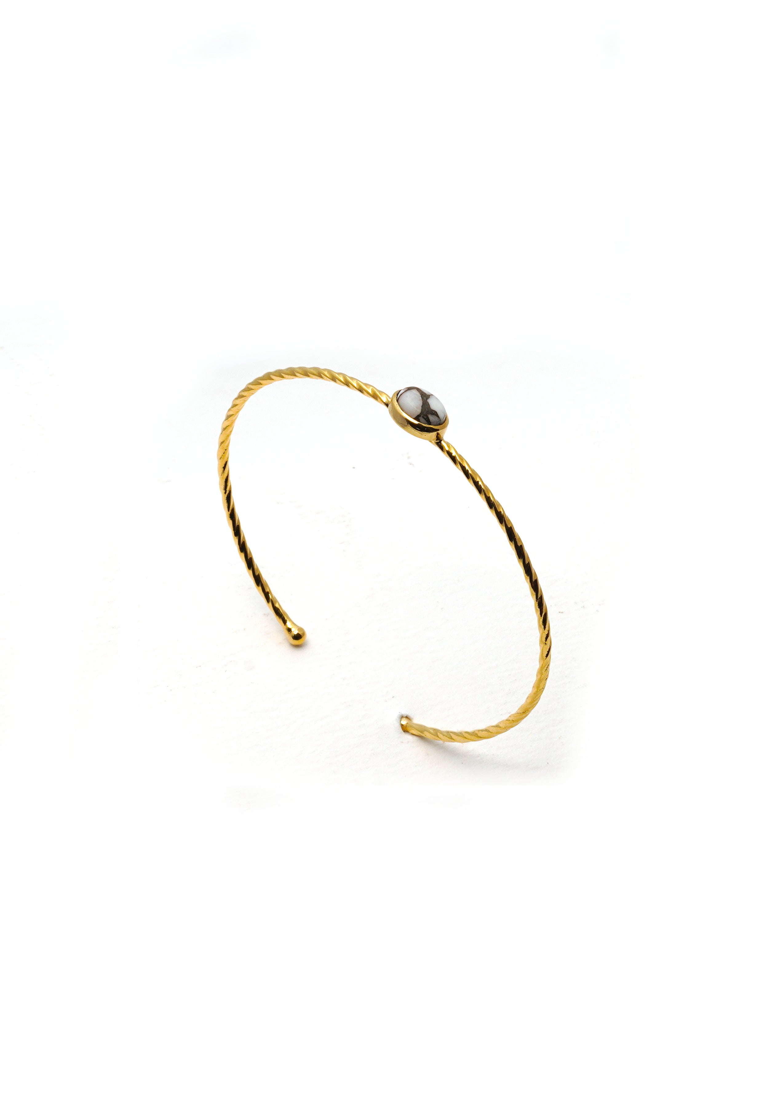 Single Stone Gold Plated Bracelet - QUEENS JEWELS