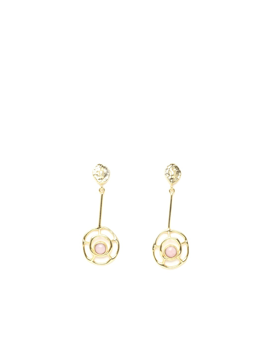 Gold plated ringlet dangler earrings