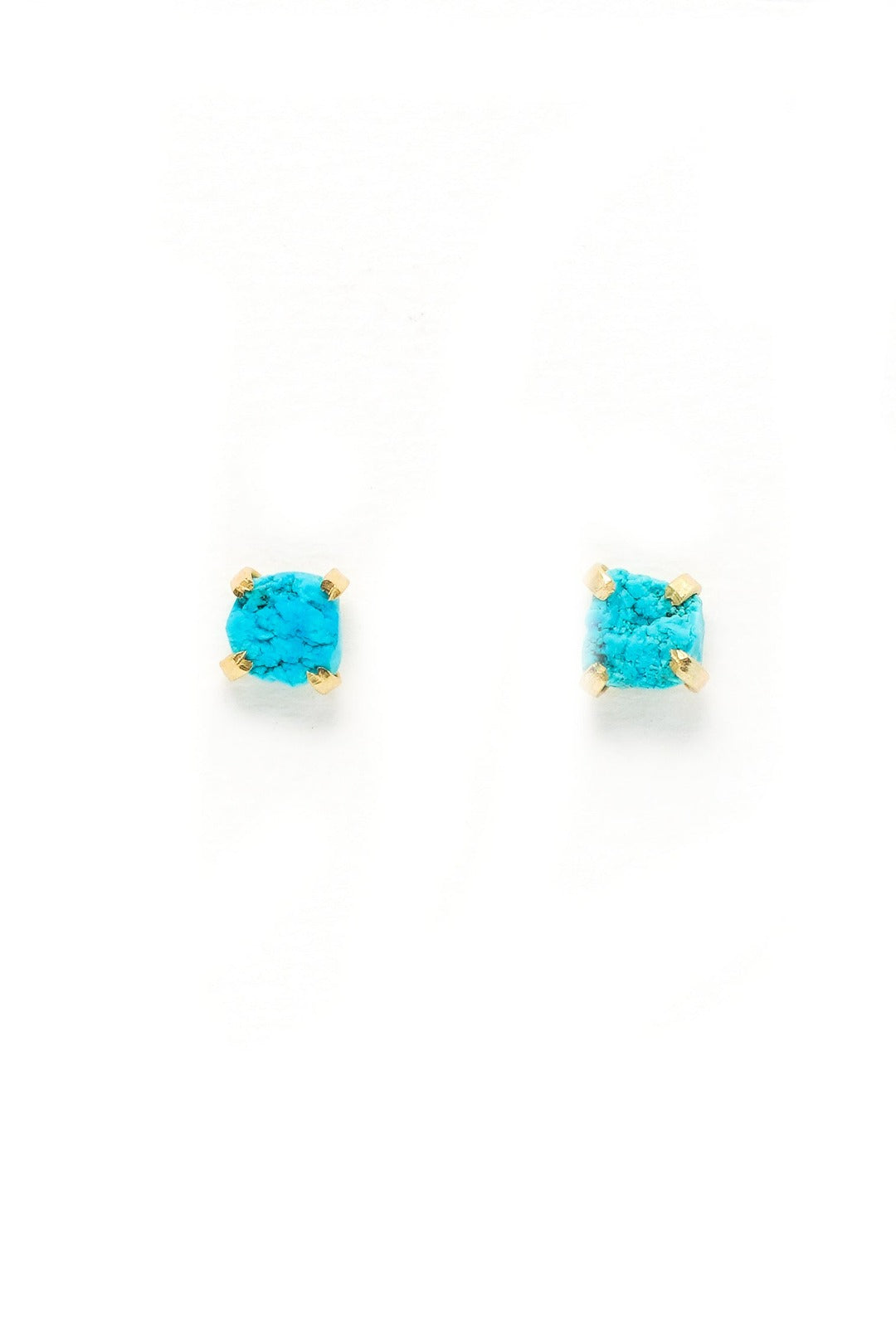 Gold Plated Turquoise Small Stud Earrings