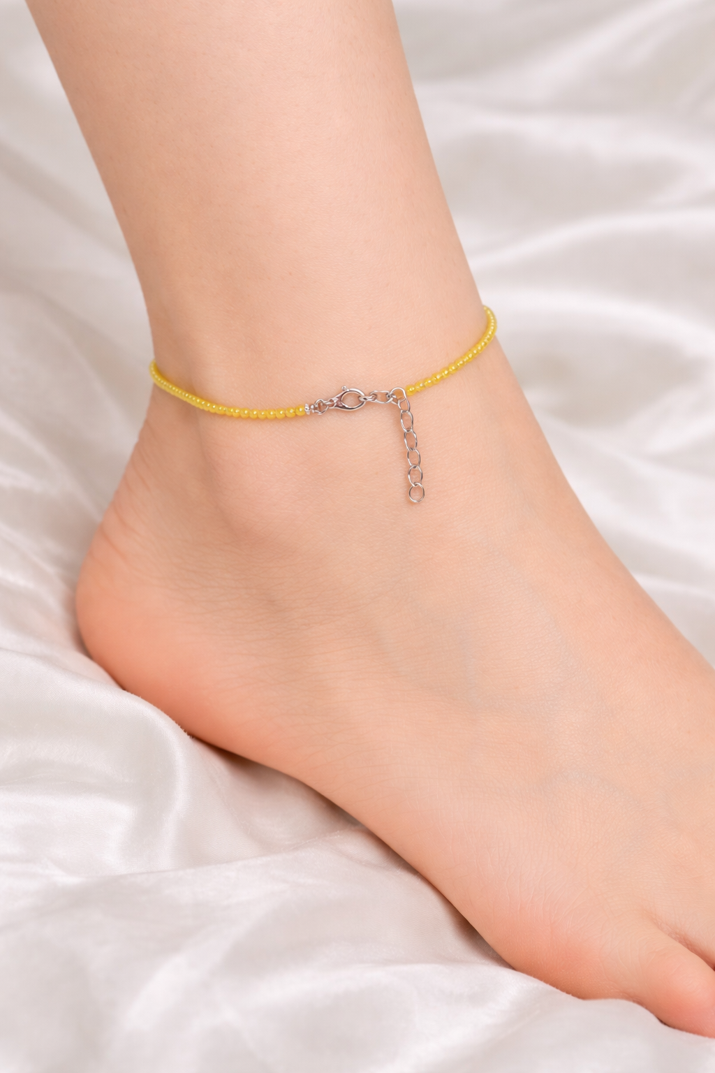 Yellow Quartz Grace Anklet - QUEENS JEWELS 
