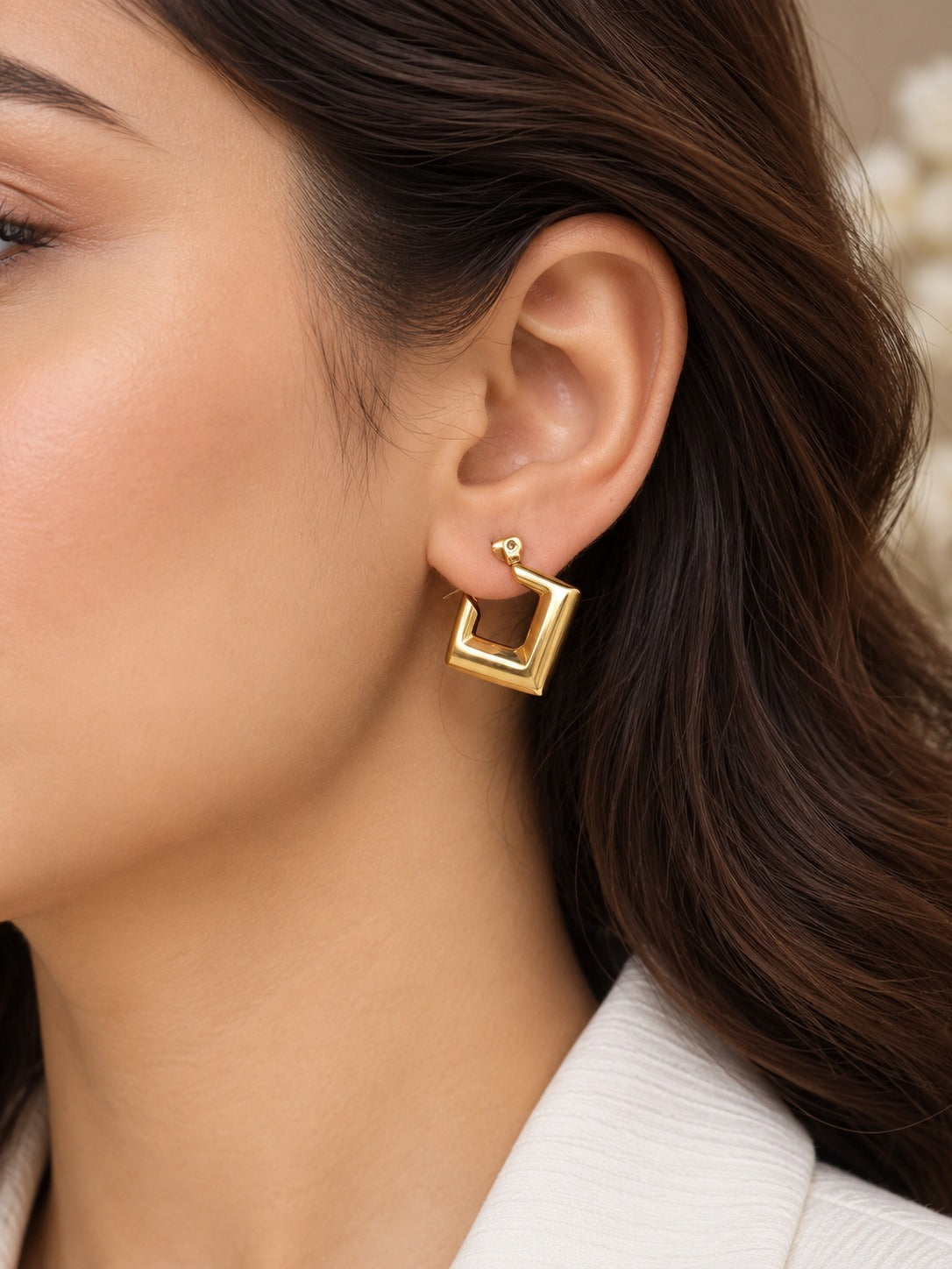 Elara Gold Plated Hoops
