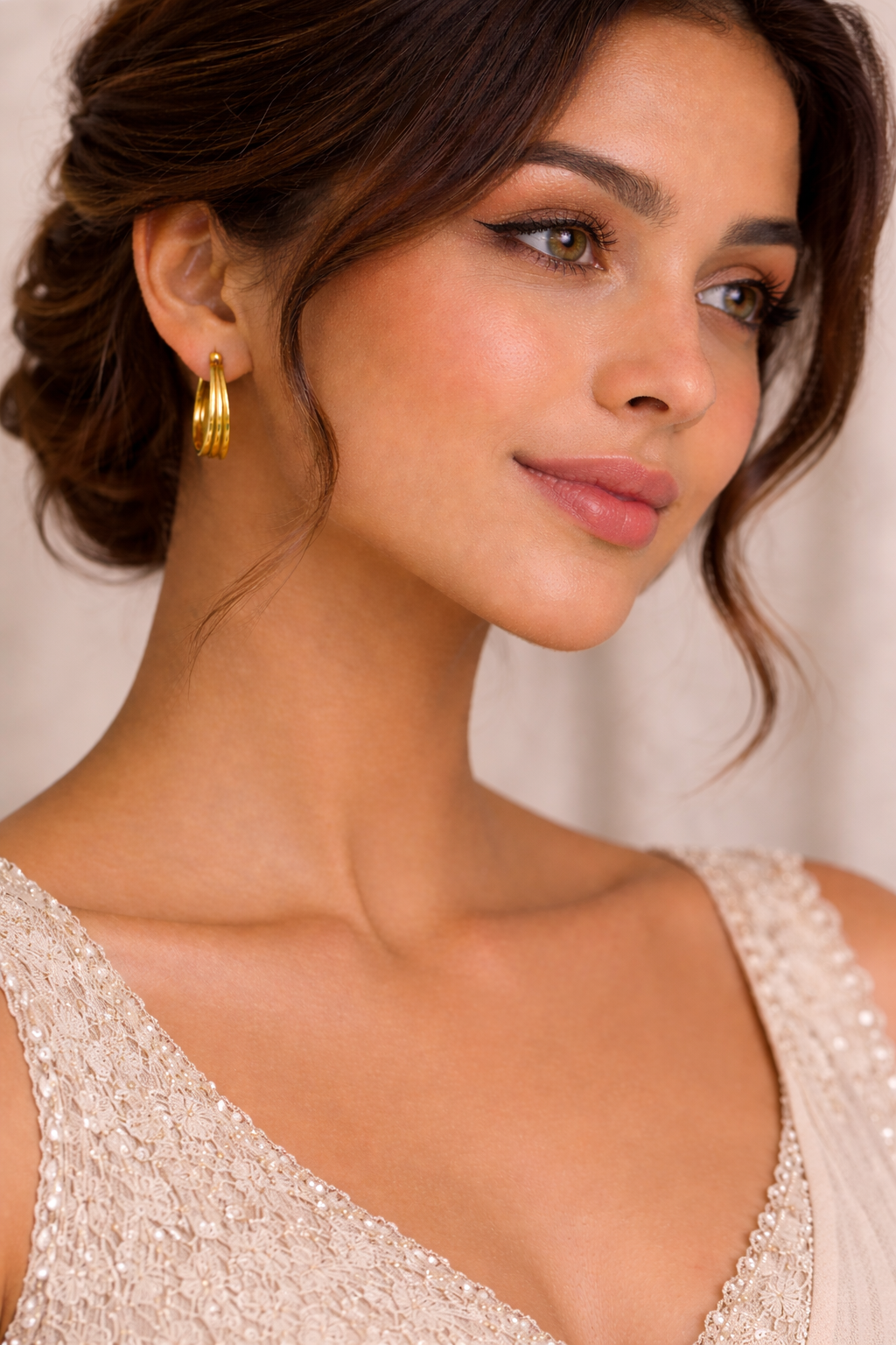 Golden Glide Hoops - QUEENS JEWELS 