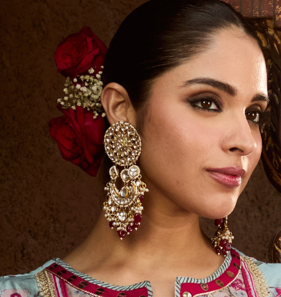 Suhana Gulnaar Polki Chandbaali - QUEENS JEWELS