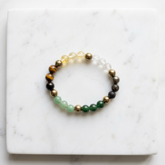 Natural Raw Dhan Yog Bracelet (8mm Beads) - QUEENS JEWELS 