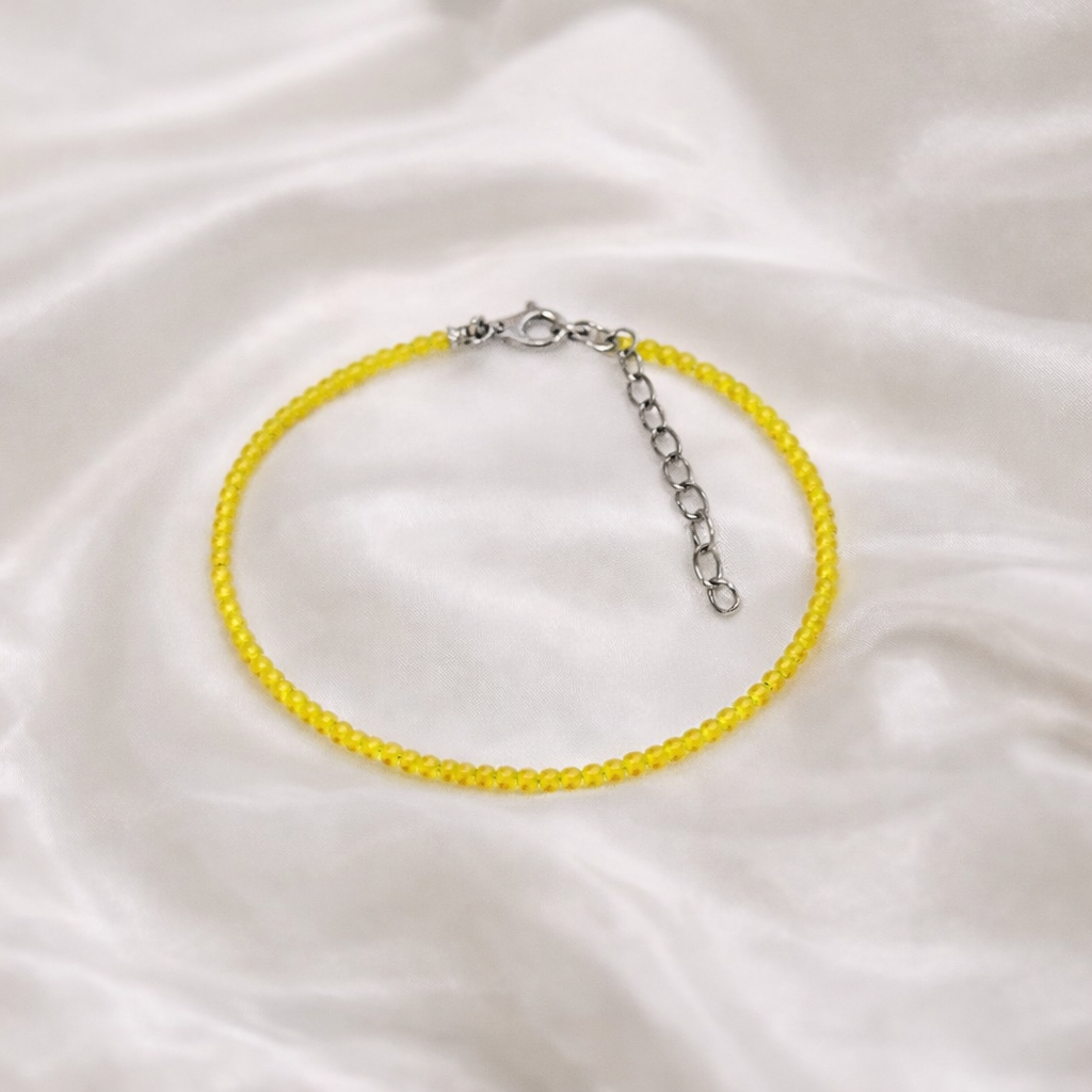 Yellow Quartz Grace Anklet - QUEENS JEWELS 