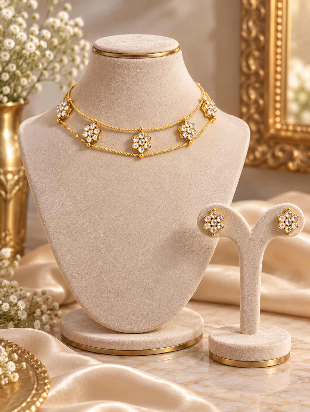 Floral Kundan Choker Set 