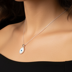 Evil eye Silver Pendant - QUEENS JEWELS 
