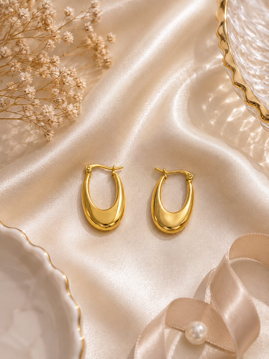 Hailey Gold Plated Hoops