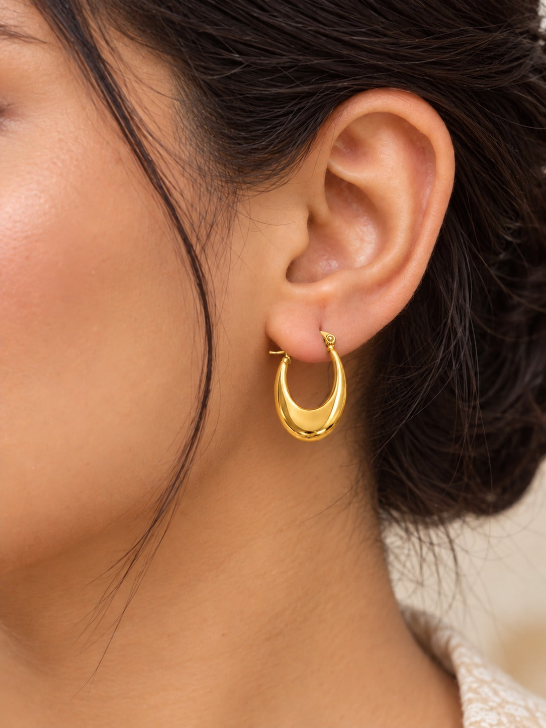 Hailey Gold Plated Hoops
