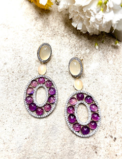 Amethyst Elegance Drops Earrings - QUEENS JEWELS