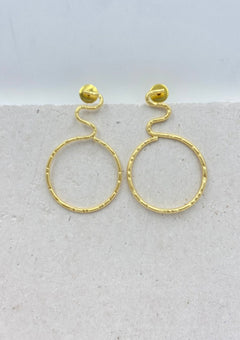 Gold Plated Cadillac Hoop Earrings - QUEENS JEWELS