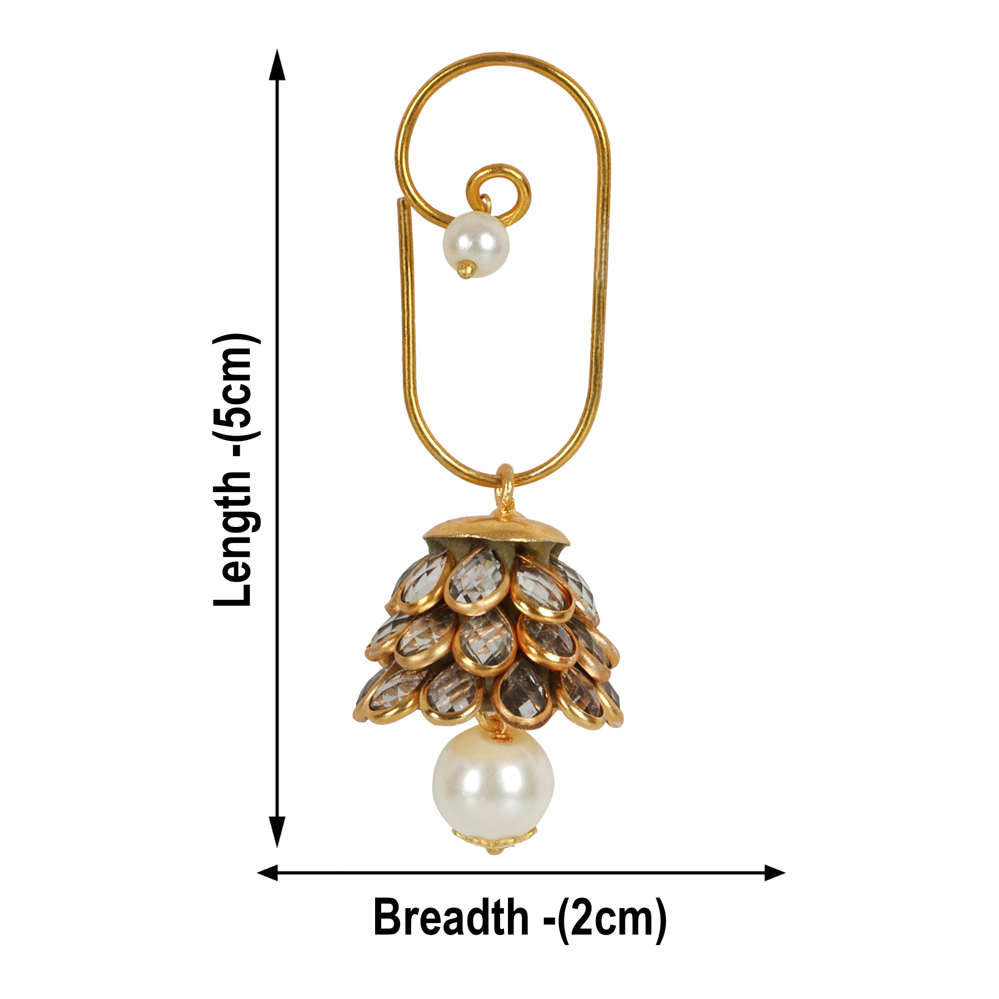 Anika Pachi Jhumka Earrings - Neutral - QUEENS JEWELS