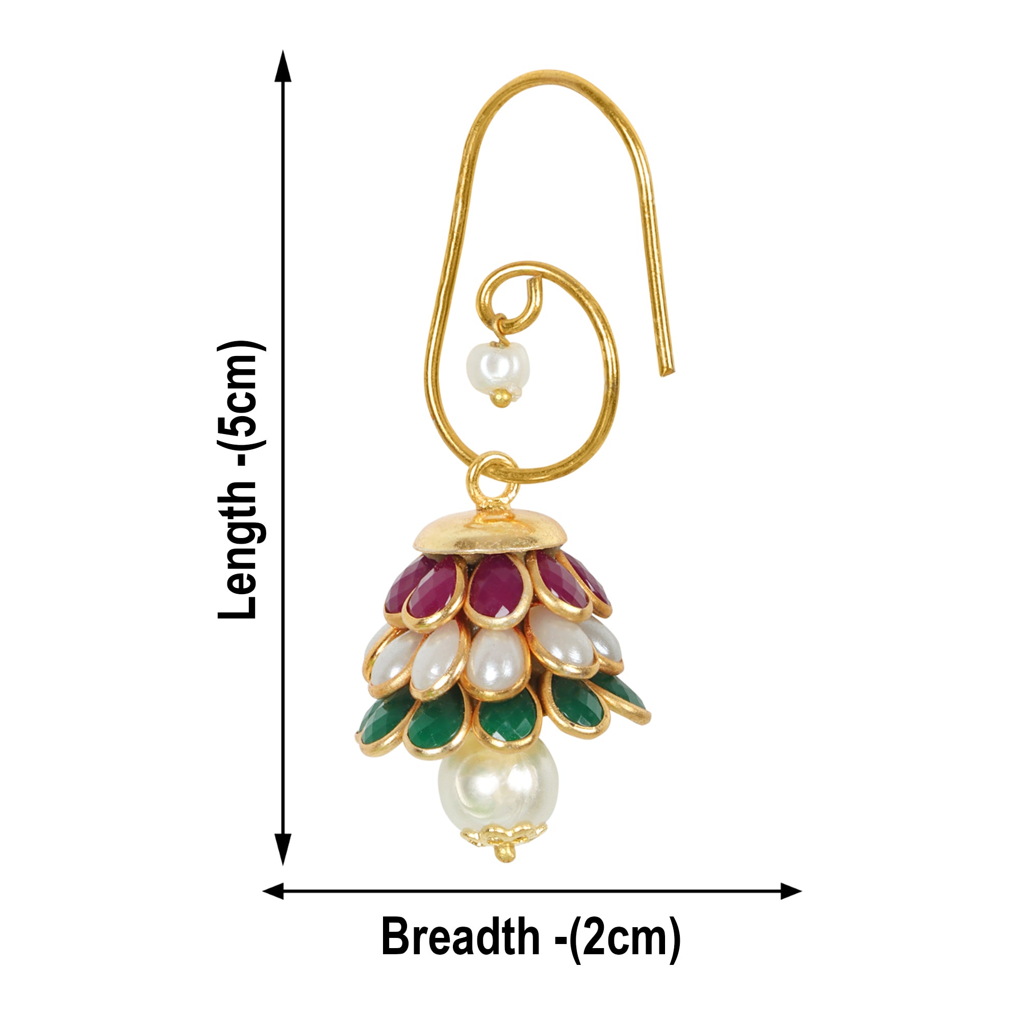Anika Pachi Jhumka Earrings - Multicolor - QUEENS JEWELS