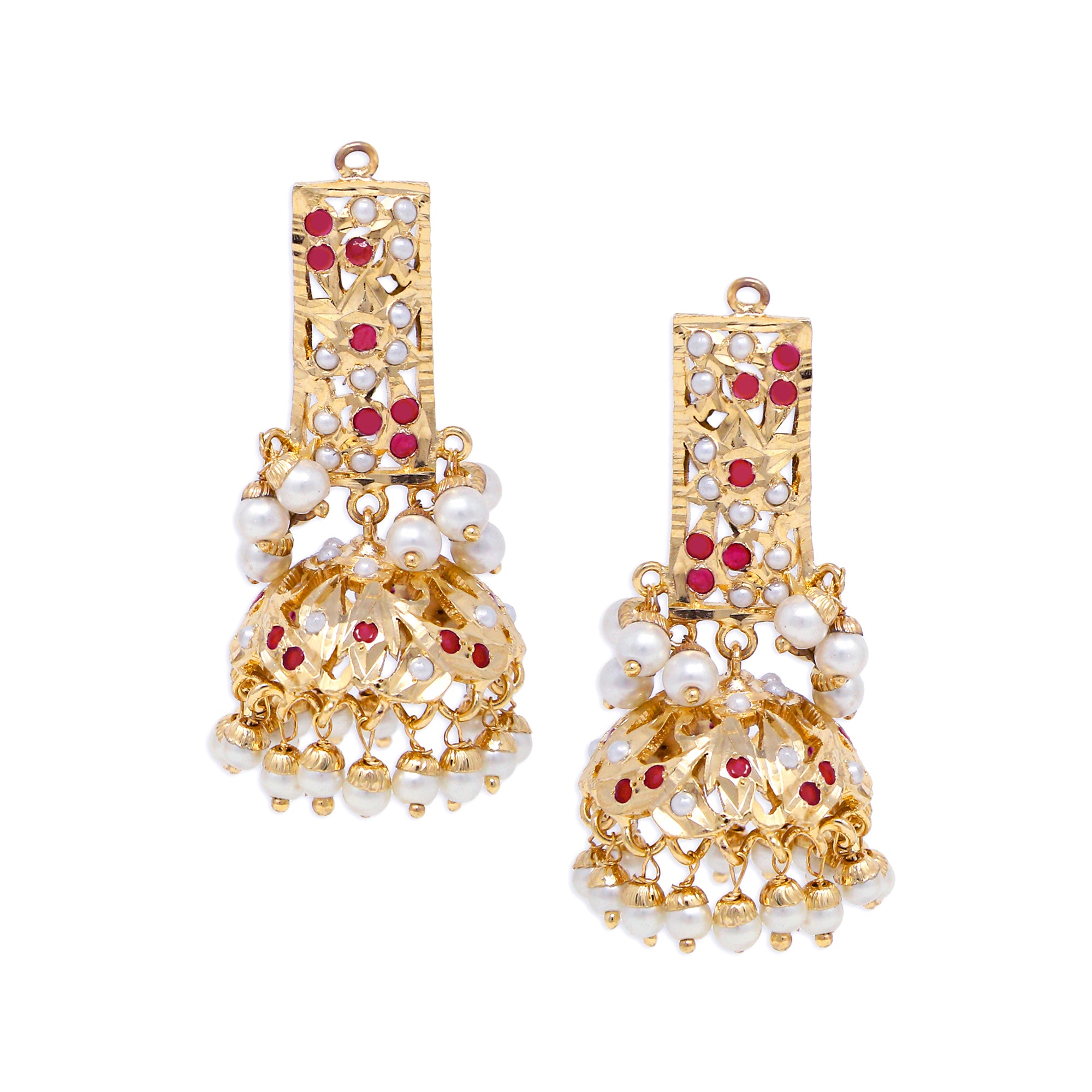 Timeless  Jadau Jhumka Earrings - QUEENS JEWELS