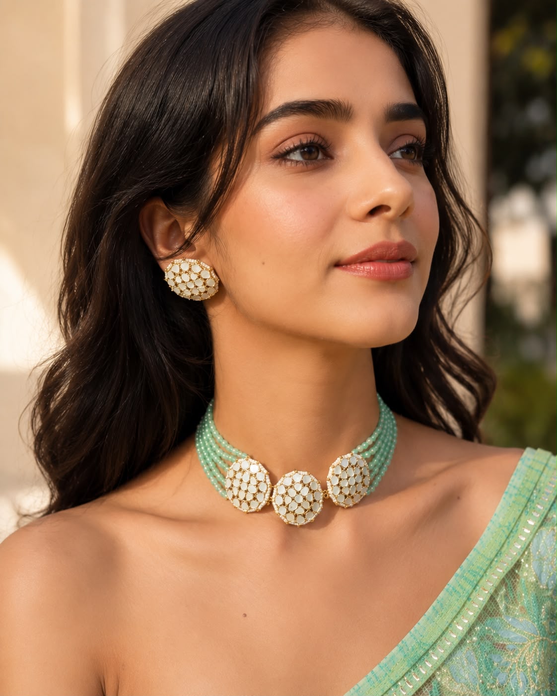 Mint Royale Polki Choker Set 