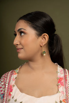 Anika Pachi Jhumka Earrings - QUEENS JEWELS 