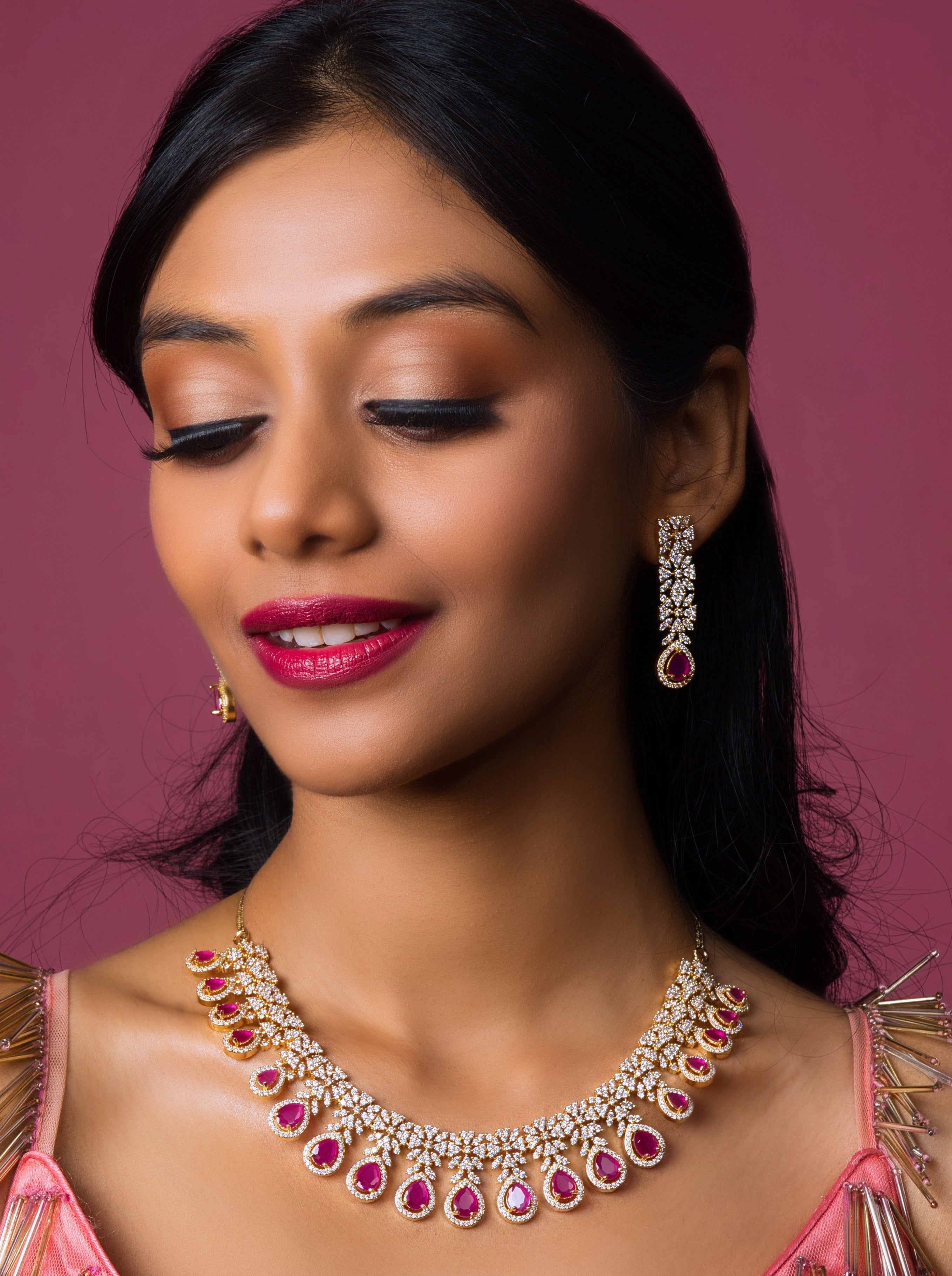 Crimson Radiance AD Kundan Collection: Timeless elegance for every occasion.