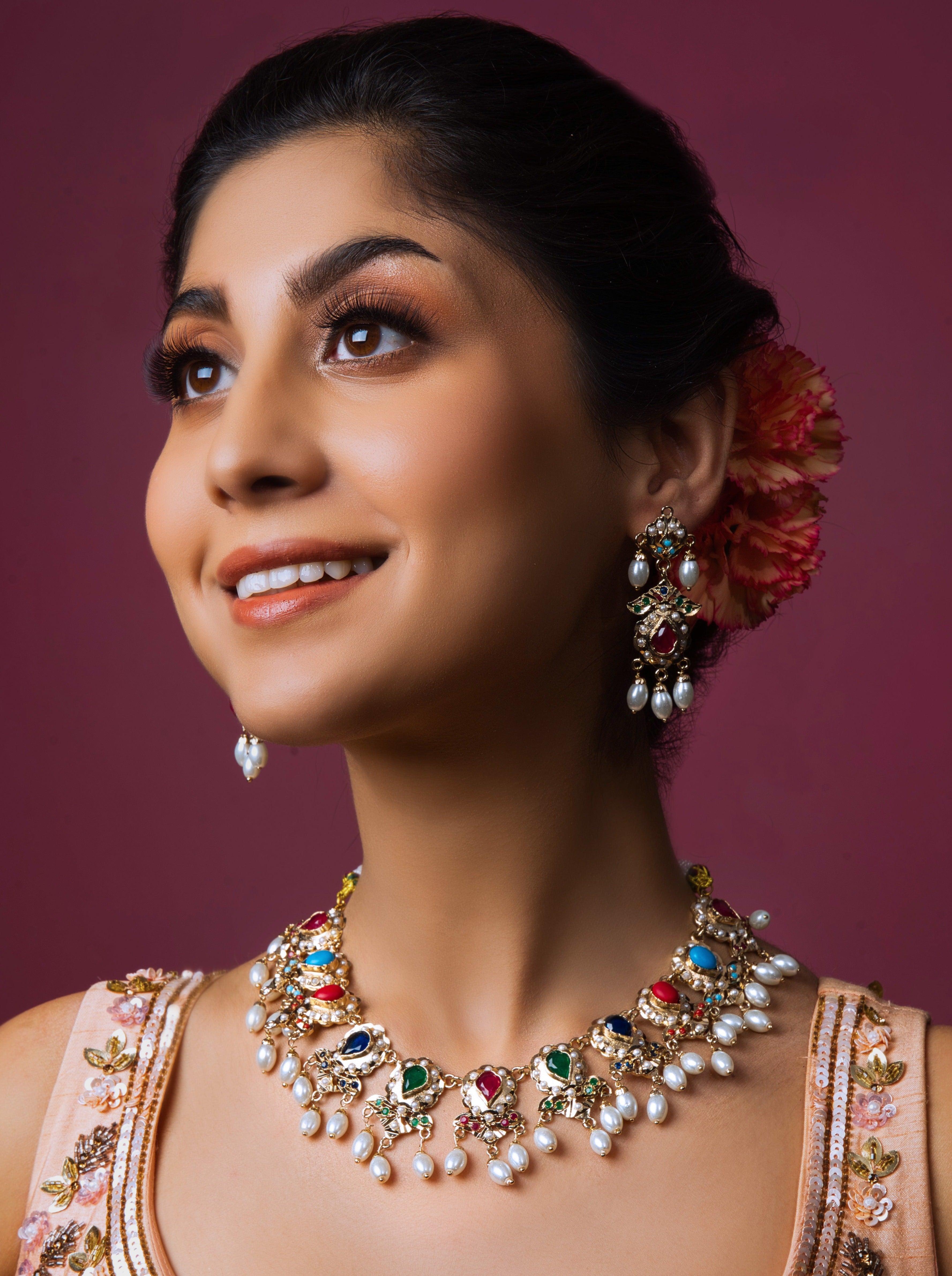 Royal Navratan Choker Set - QUEENS JEWELS