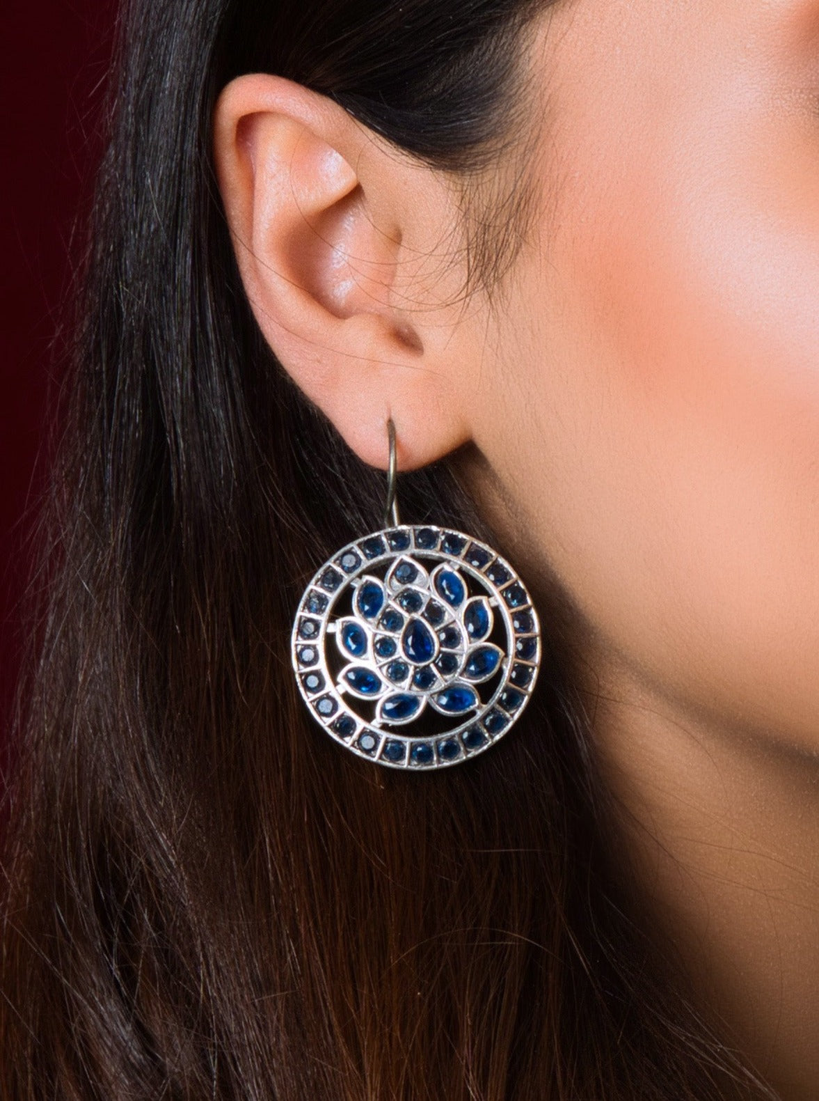 Unique artisan-crafted Blue Oxidized Earrings - elevate your style effortlessly!