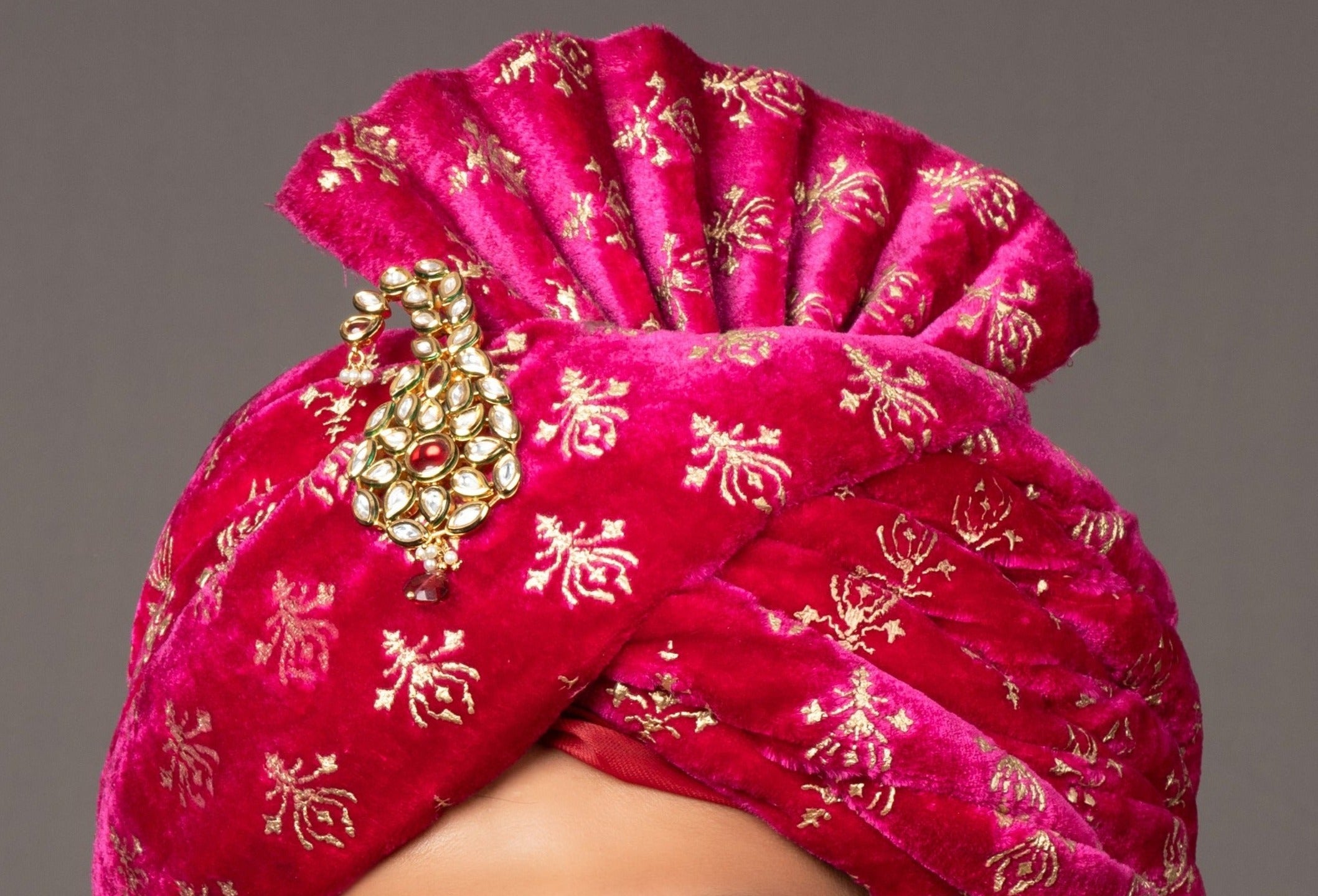 Exquisite Coral Kalgi with Intricate Design - QUEENS JEWELS