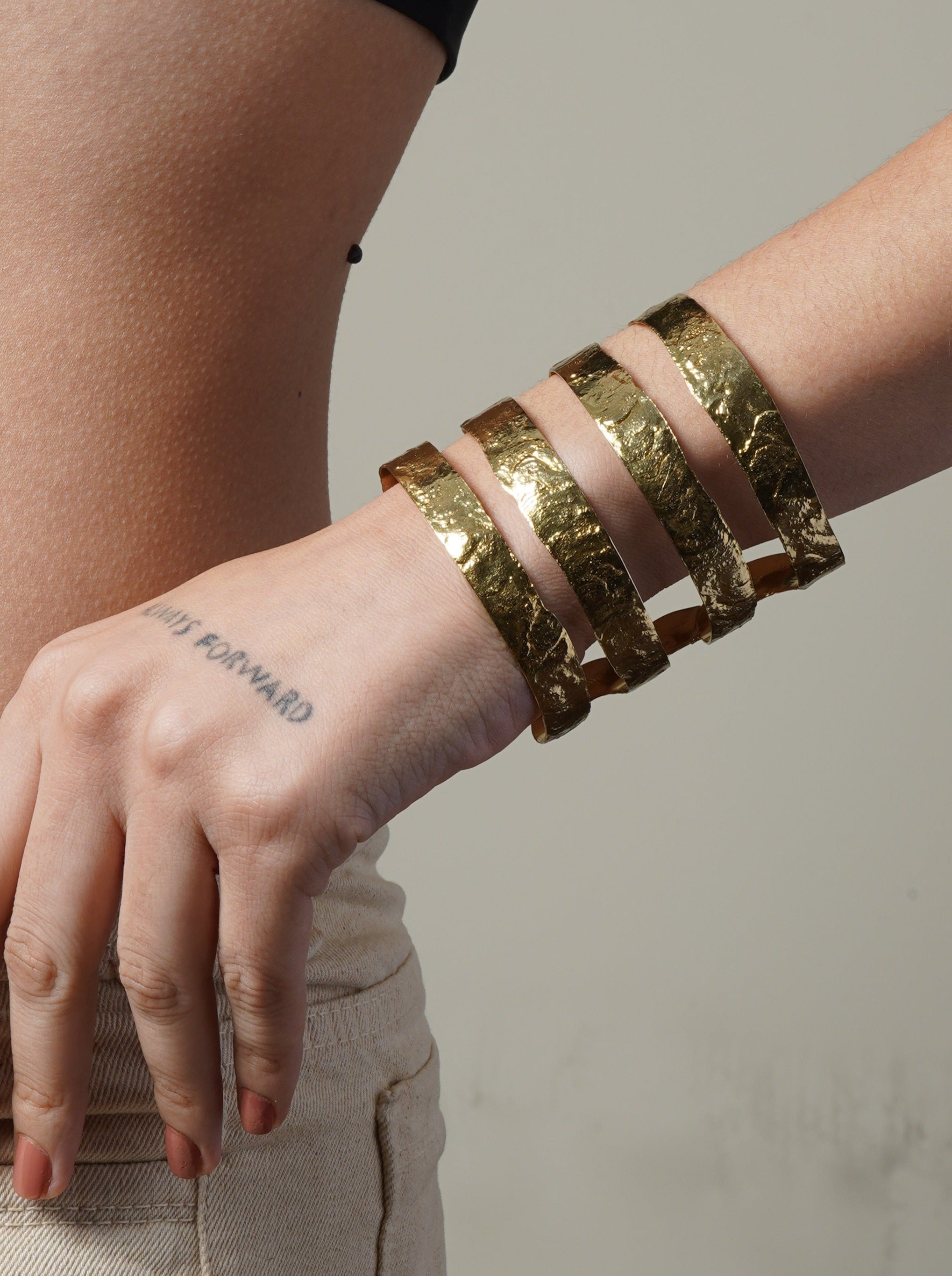 Cleopatra Semi Precious Stone Adjustable Cuff - QUEENS JEWELS 