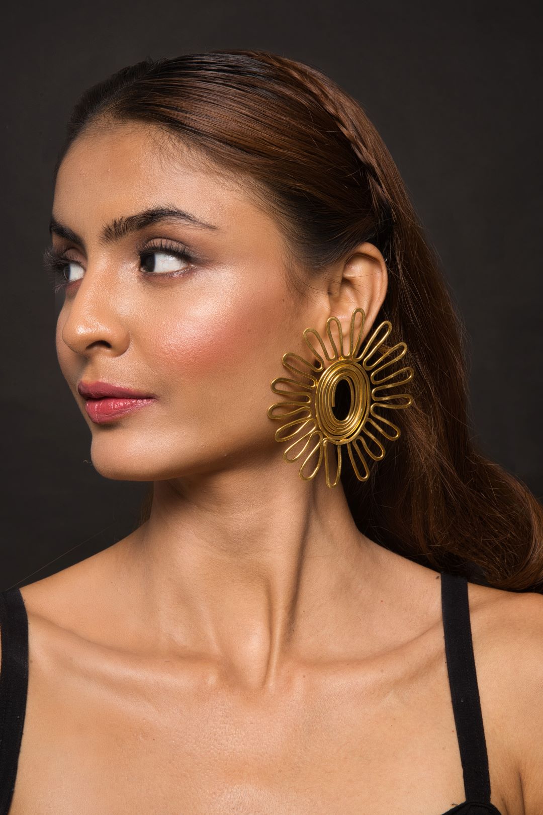 Zenia Gold Plated  Earrings - QUEENS JEWELS
