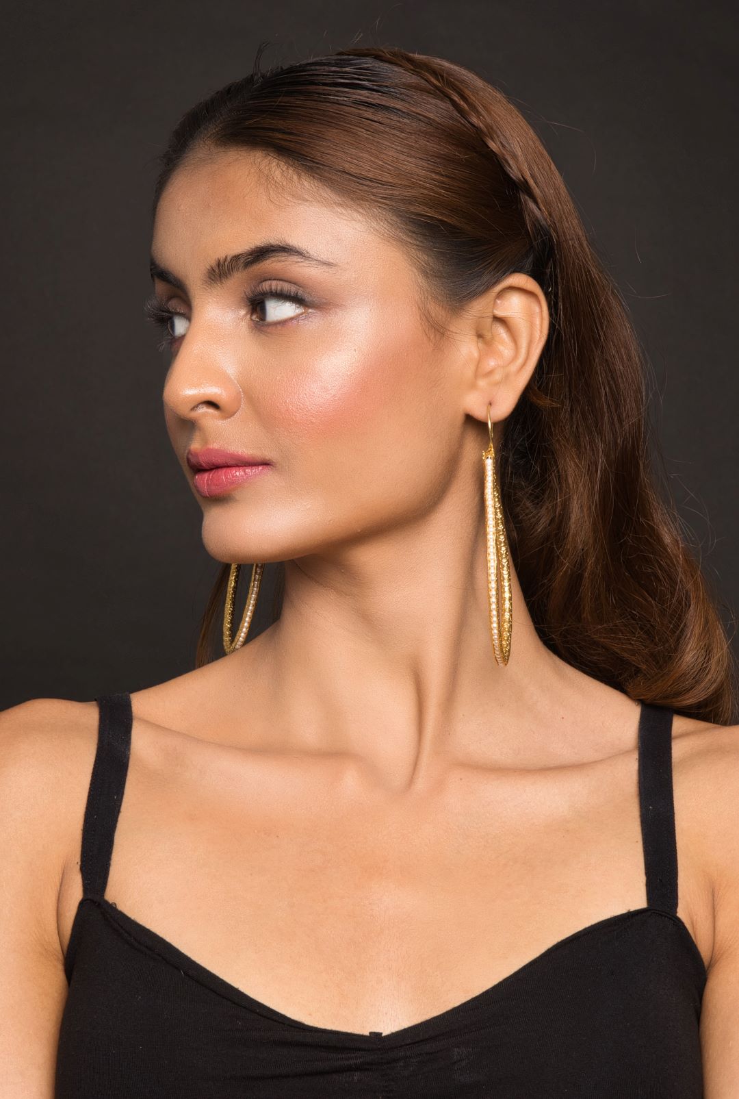 Buy Mnsh Gold-Plated Hoop Earrings | Gold Color Women | AJIO LUXE