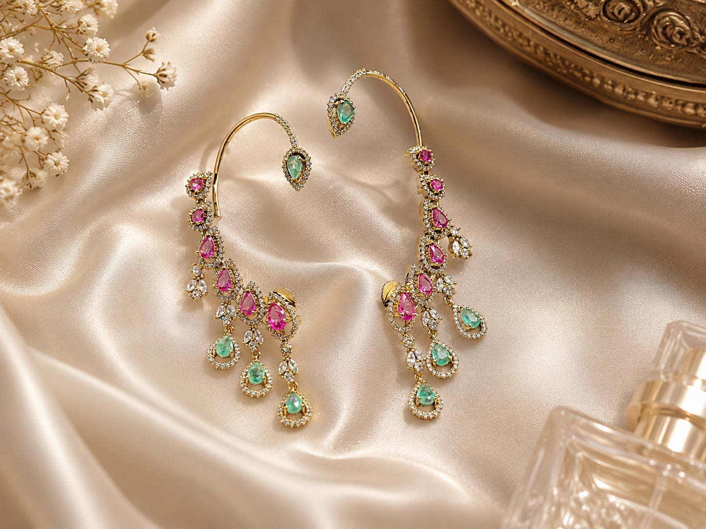 Ruby Radiance Ear Cuff 