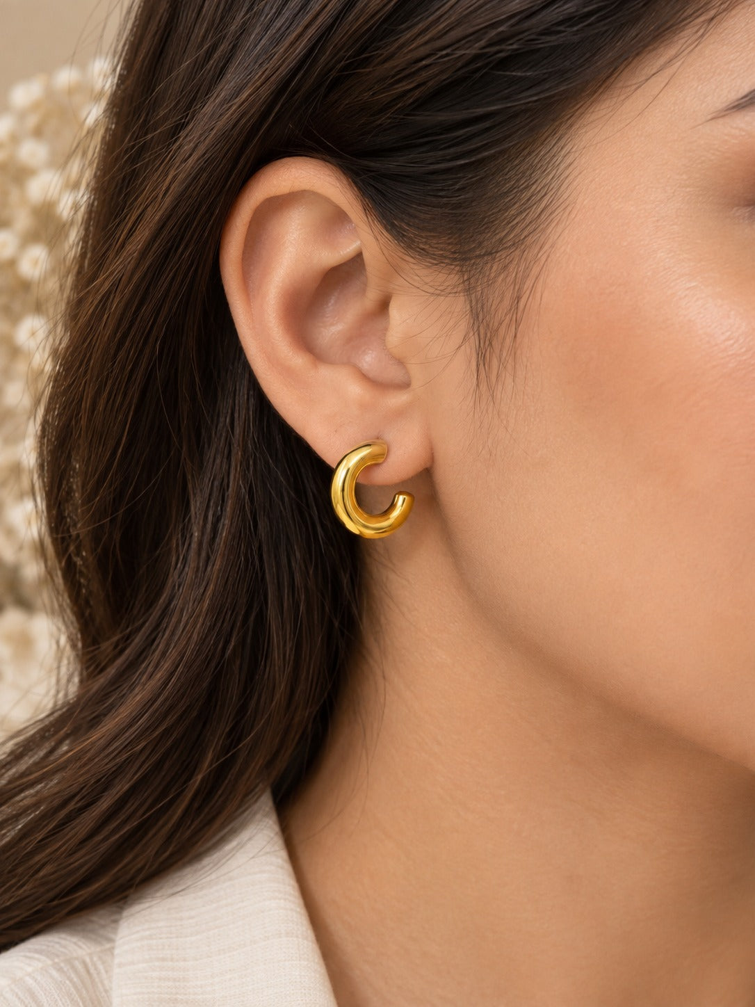 Sienna Gold Plated Hoops