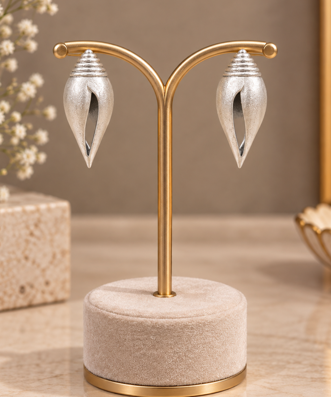 Silver Shell Earrings 