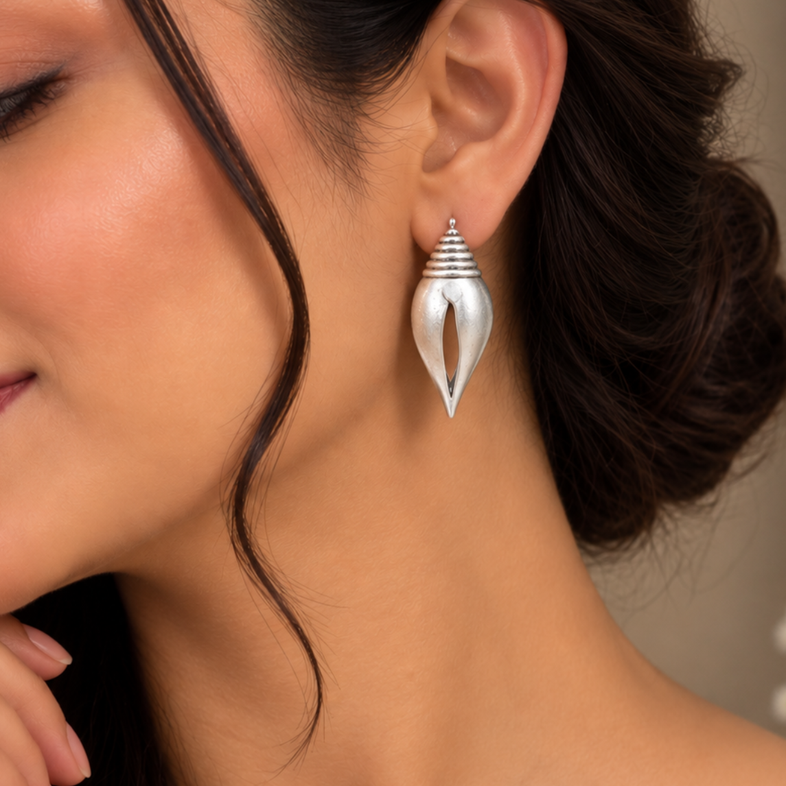Silver Shell Earrings 