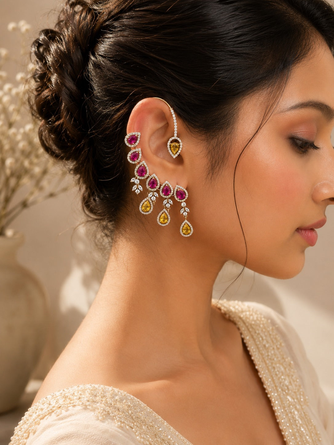 Sunset Bloom Radiance Ear Cuff