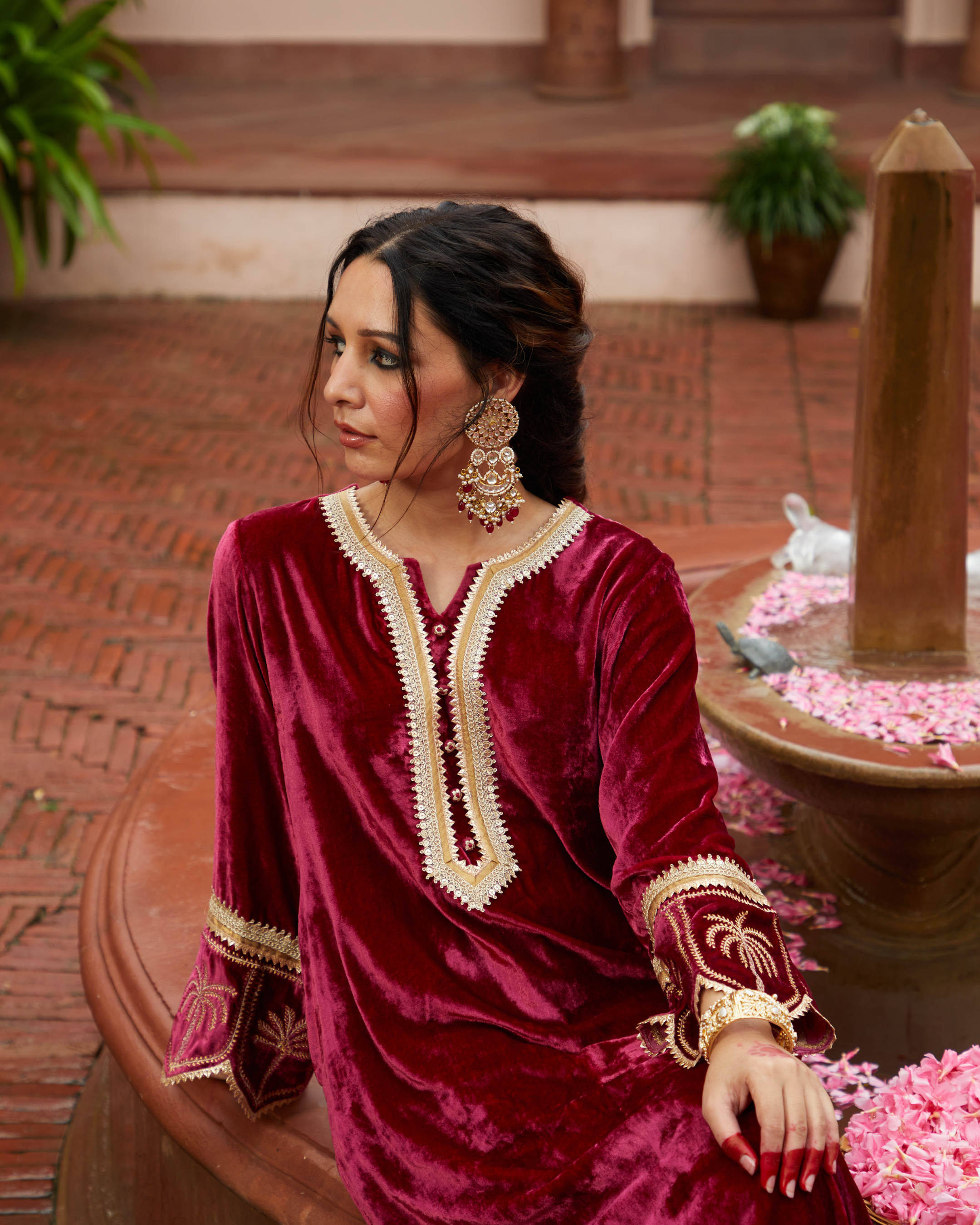Suhana Gulnaar Polki Chandbaali - QUEENS JEWELS