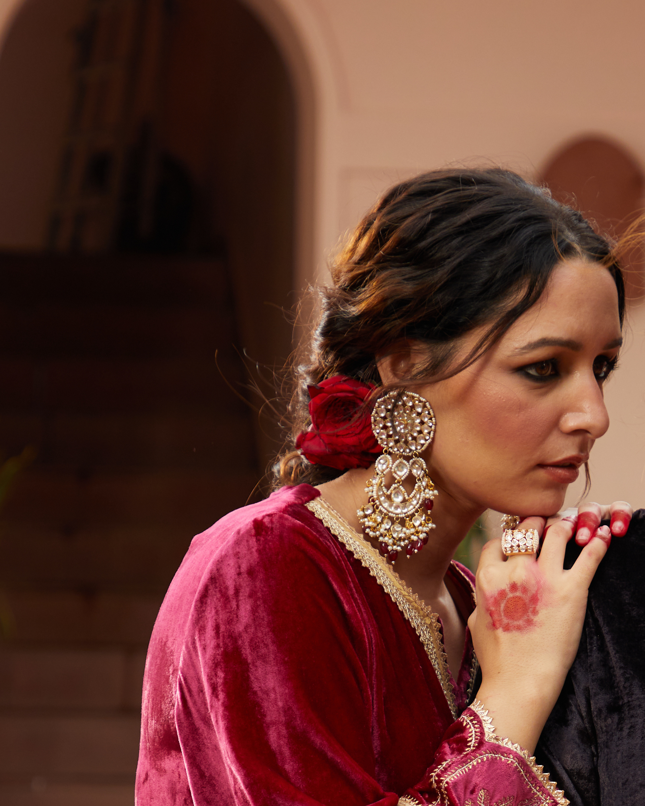 Suhana Gulnaar Polki Chandbaali - QUEENS JEWELS