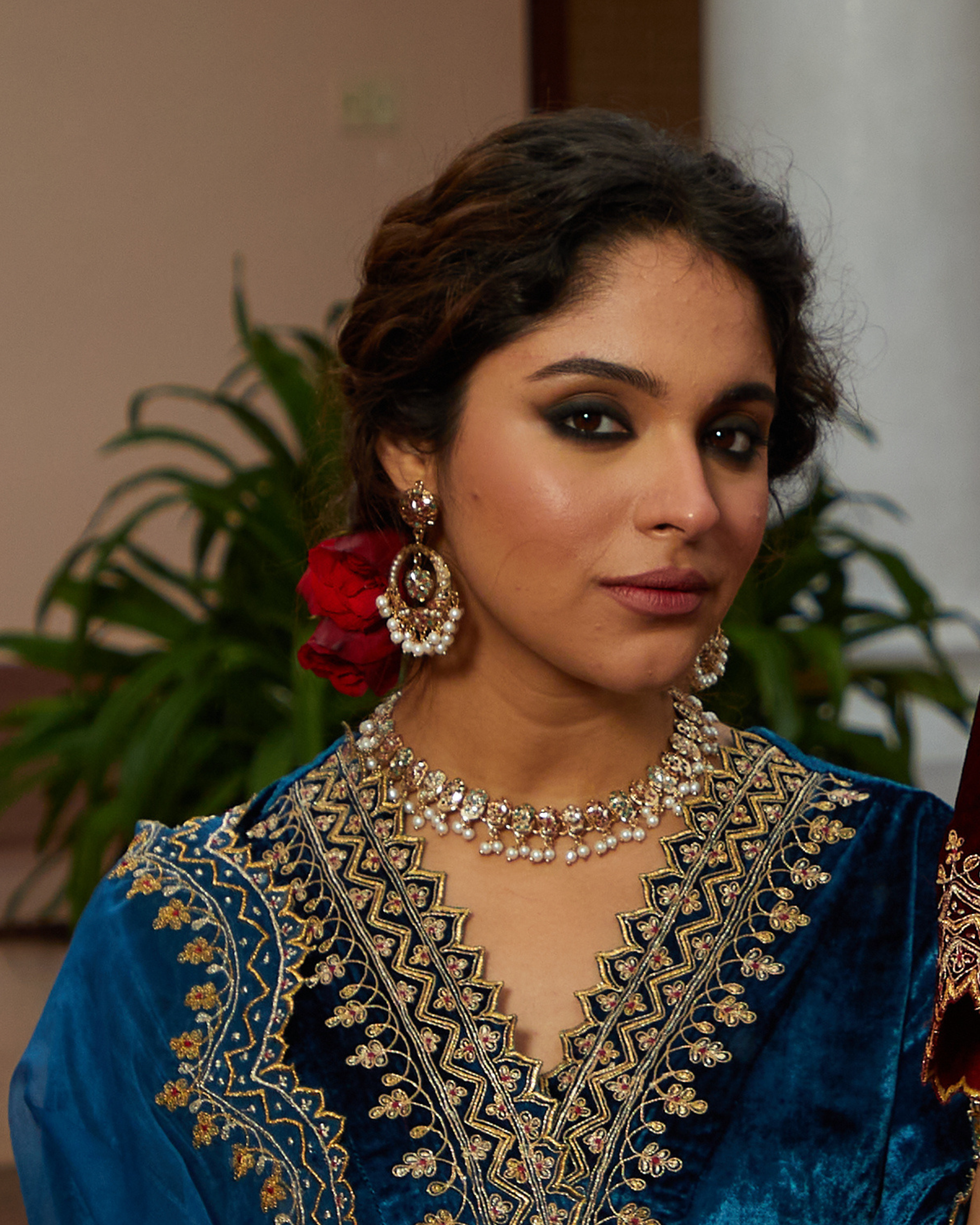 Regal Navratan Jadau Choker Set - QUEENS JEWELS