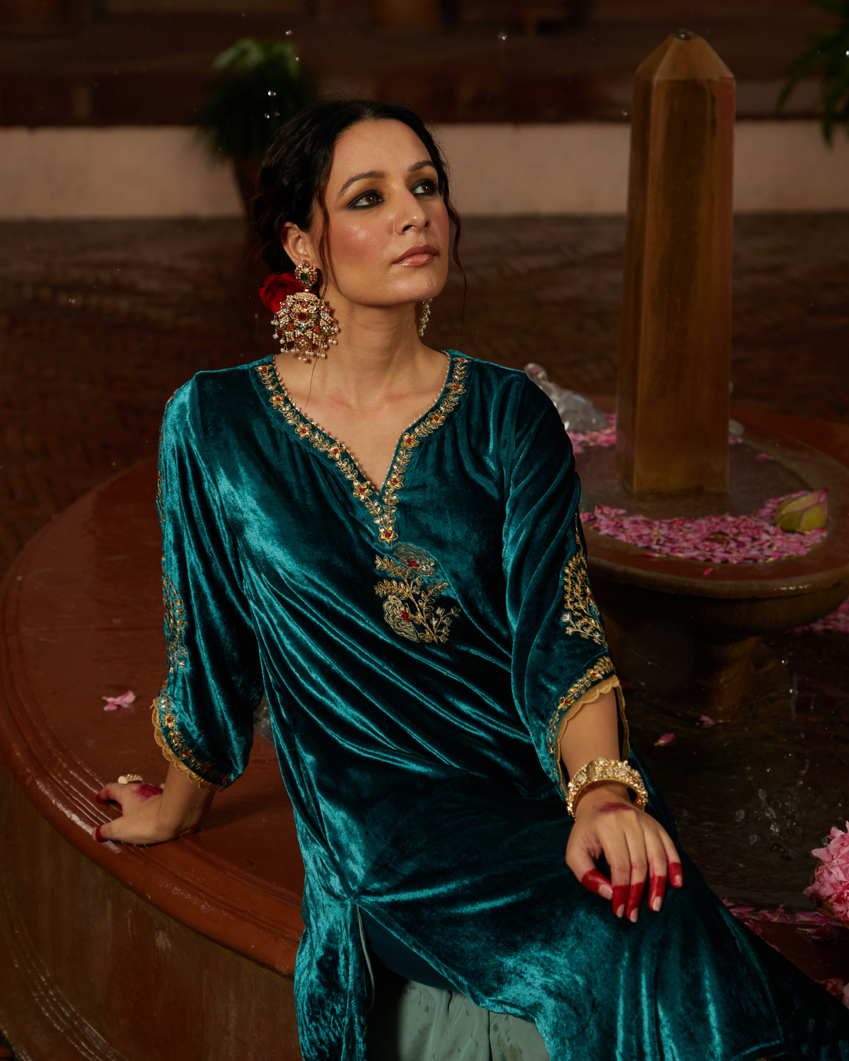 Ruhani Chaandbali Earrings - QUEENS JEWELS