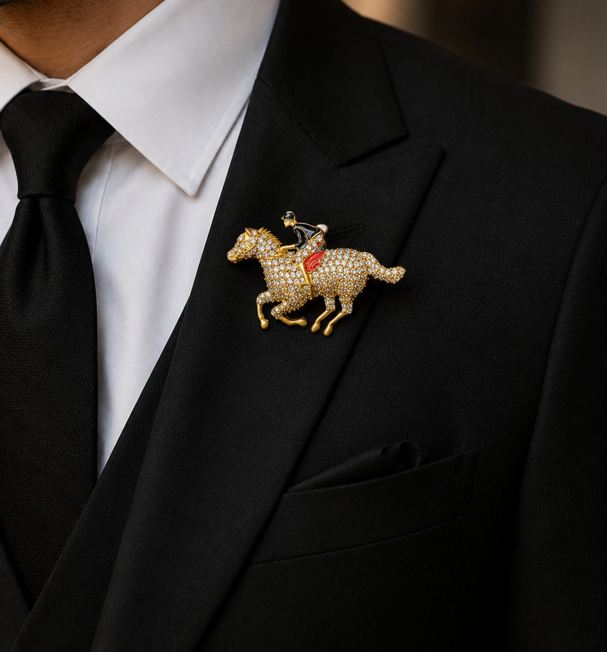 Victory Ride Golden Brooch 