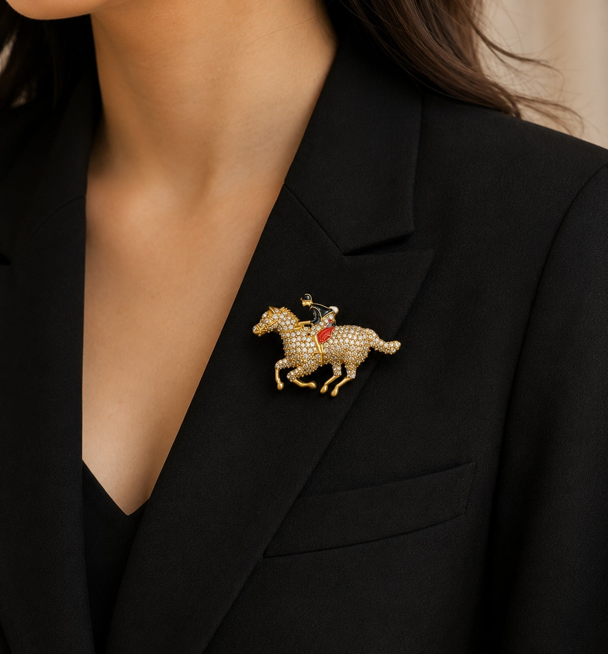 Victory Ride Golden Brooch women