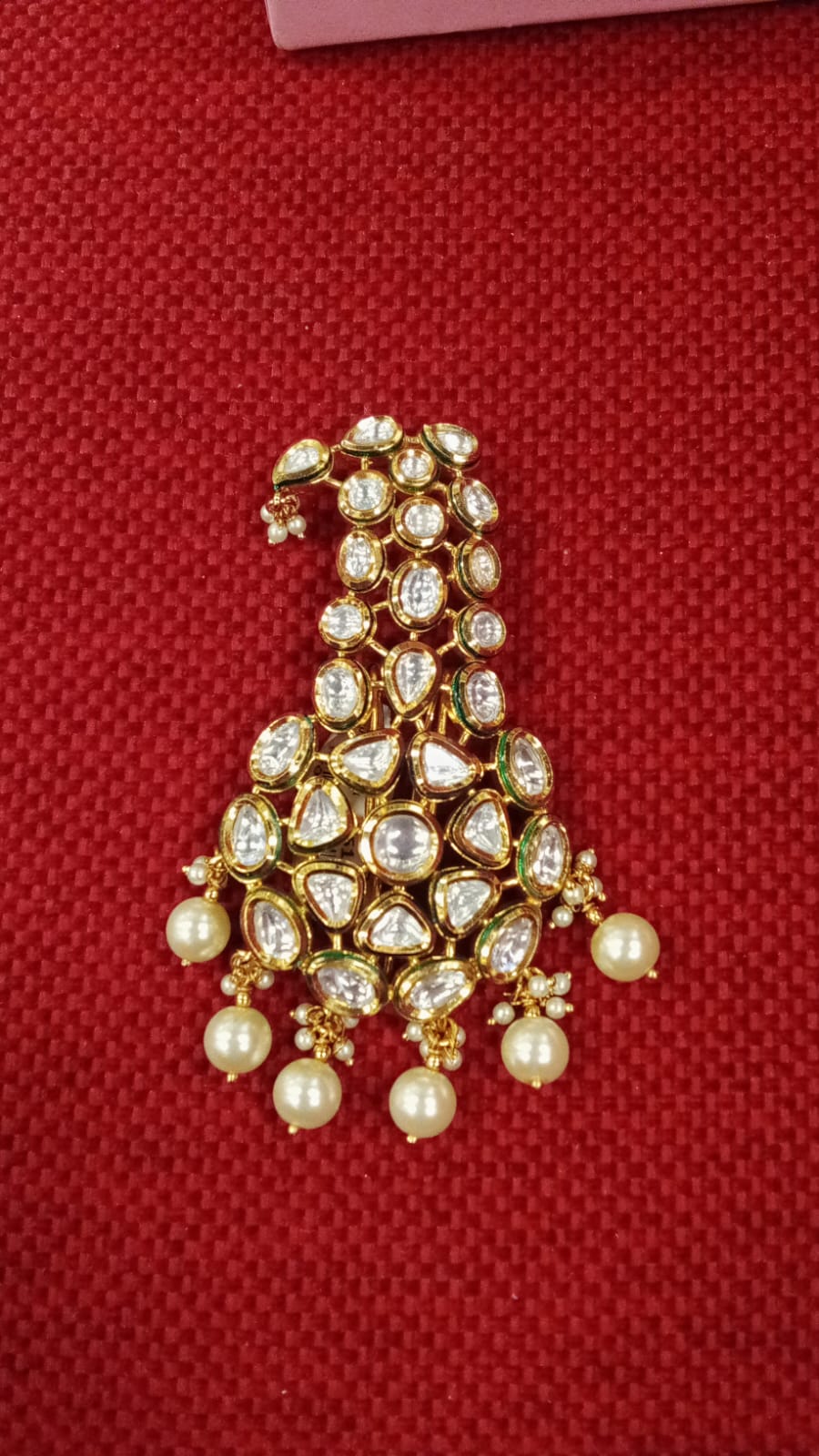 White Kalgi with Pearl Accents for Grooms - QUEENS JEWELS