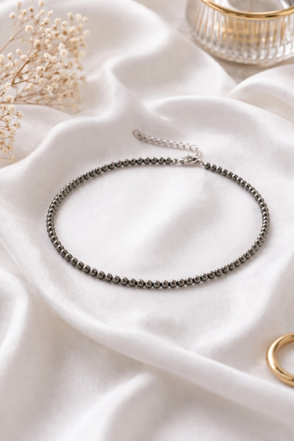 Raw Pyrite Anklet - QUEENS JEWELS 